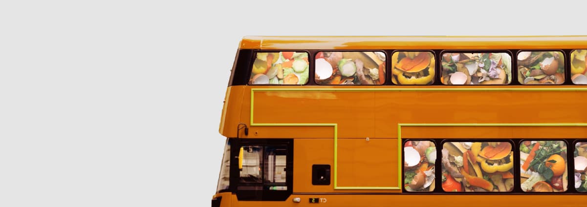 Bus full of food waste